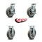 Service Caster Lavex Lodging 274HKLGFXWH 274HKLGDRWH Housekeeping Cart Caster Set - SCC LAV-SCC-30CS820-TPRRD-TLB-2-R-2 - alternate 2